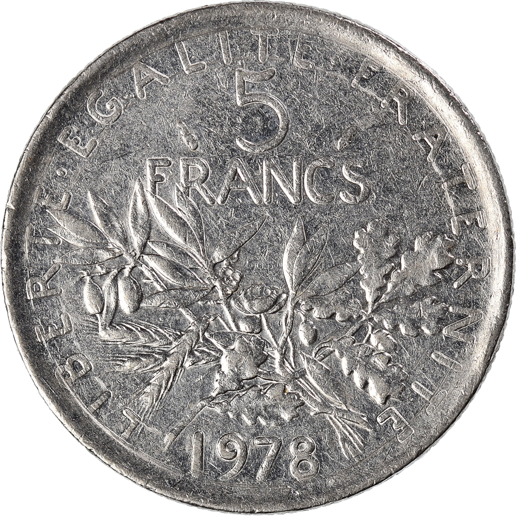 Moneda, Francia, 5 Francs, 1978
