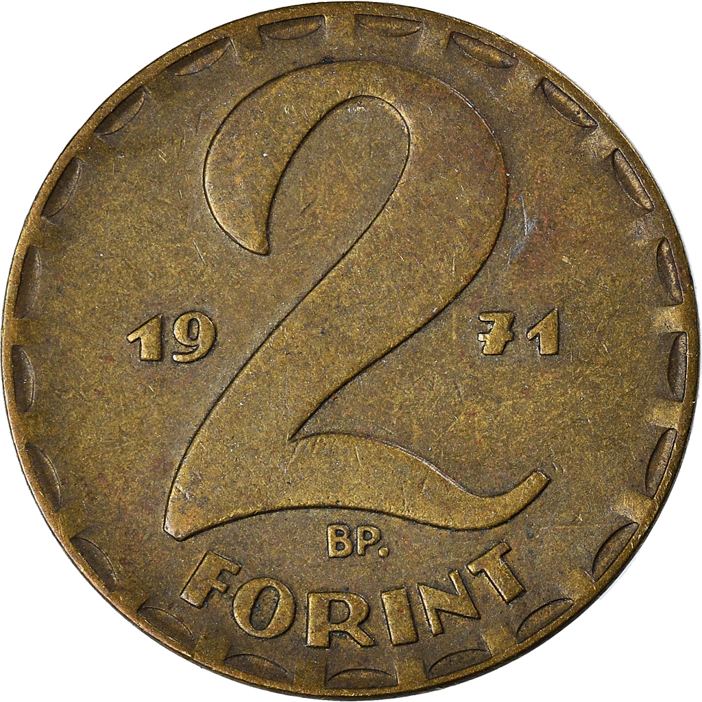 Moneda, Hungría, 2 Forint, 1971