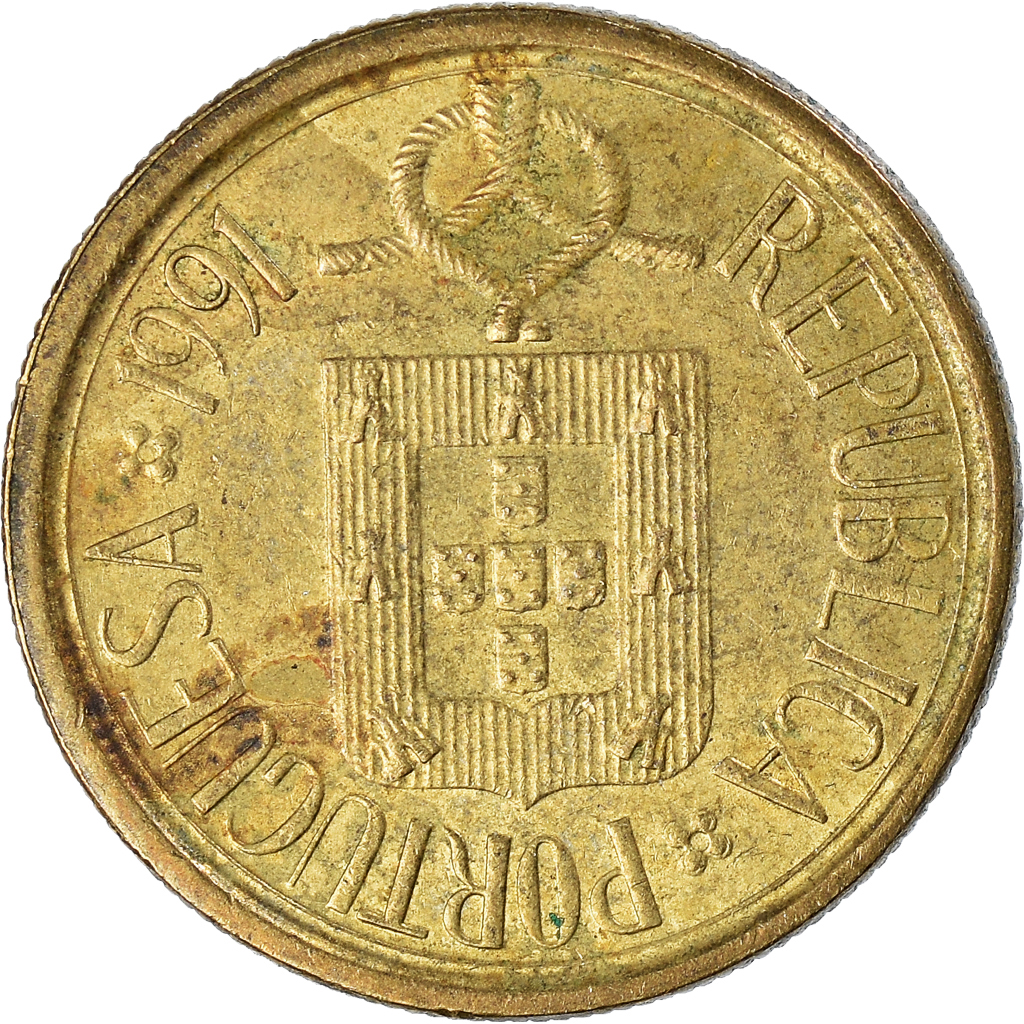 Moneda, Portugal, 5 Escudos, 1991