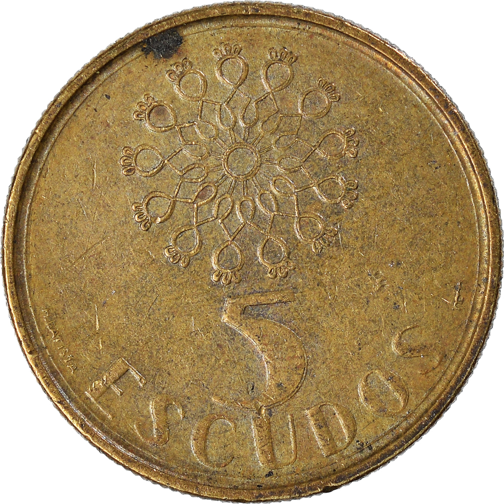 Moneda, Portugal, 5 Escudos, 1987
