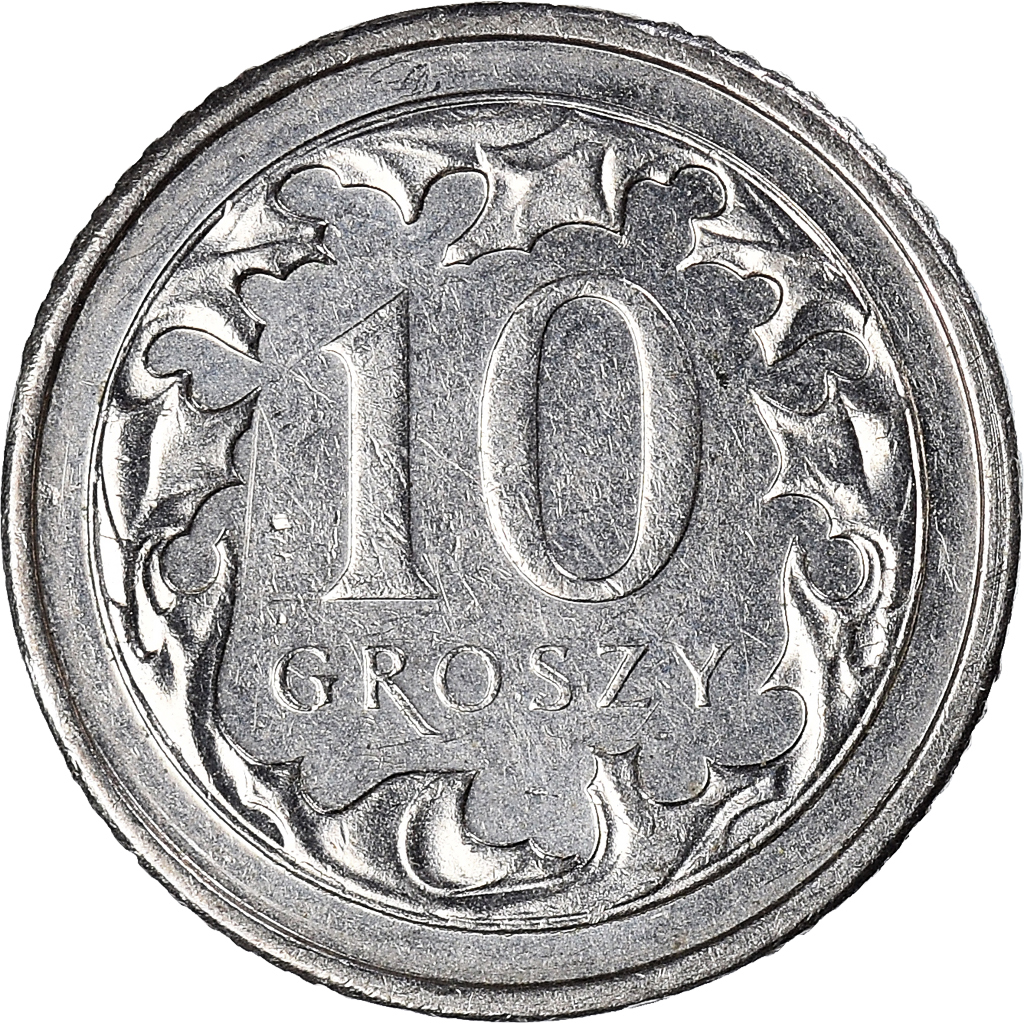 Moneda, Polonia, 10 Groszy, 2012