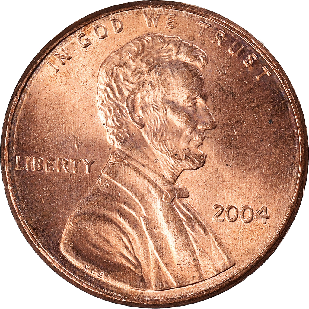 Moneda, Estados Unidos, Cent, 2004