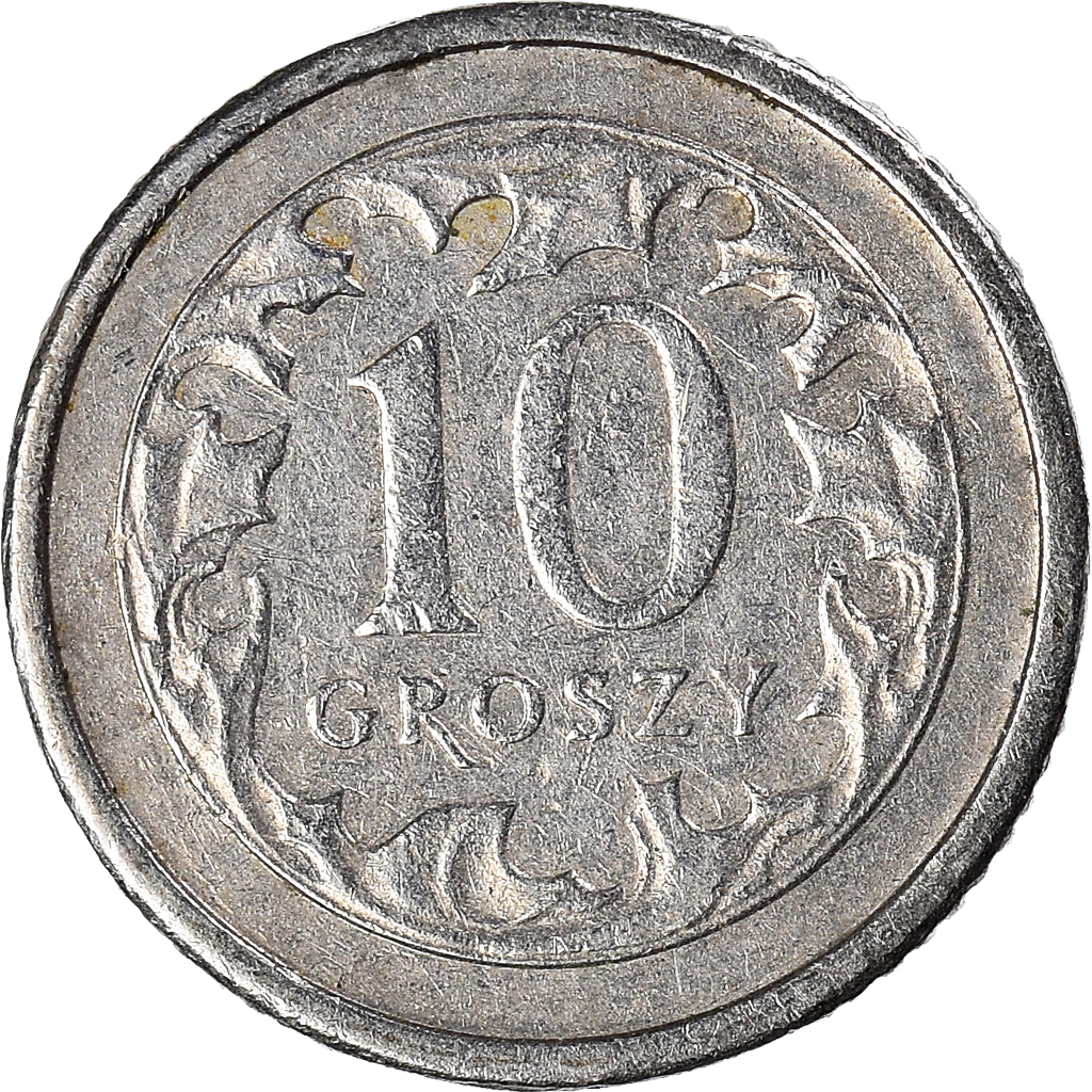 Moneda, Polonia, 10 Groszy, 2000