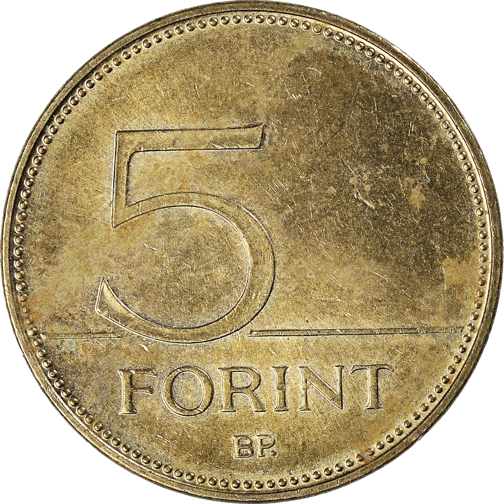Moneda, Hungría, 5 Forint, 2001