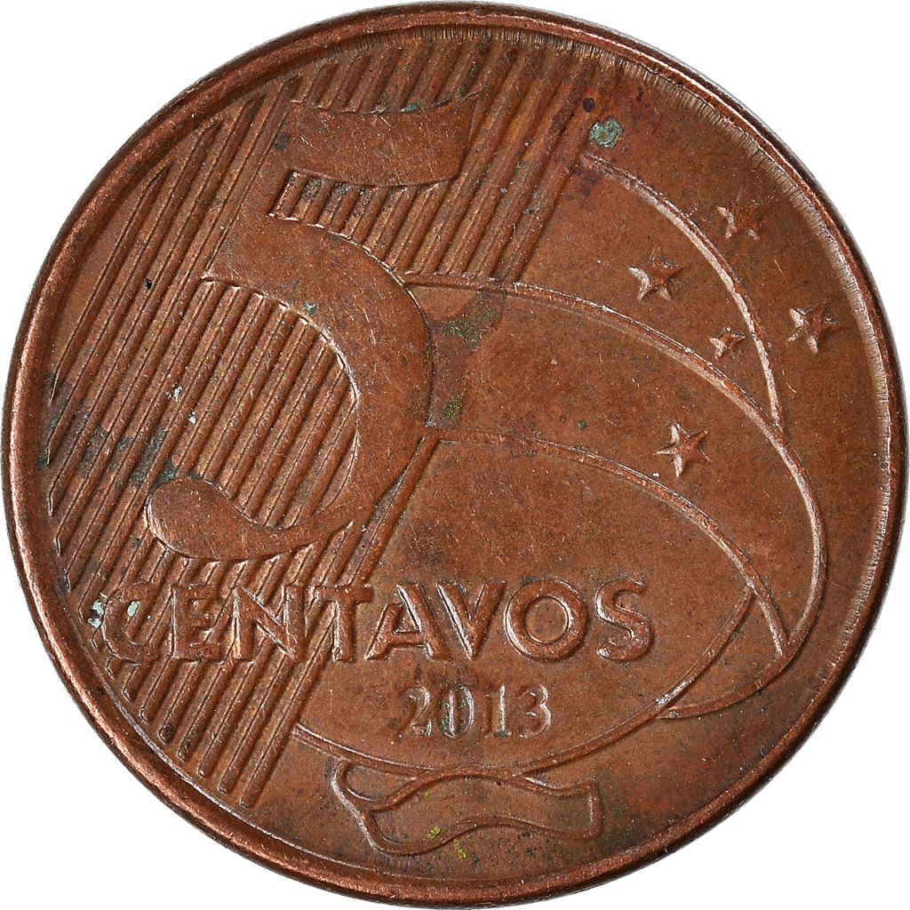 Moneda, Brasil, 5 Centavos, 2013
