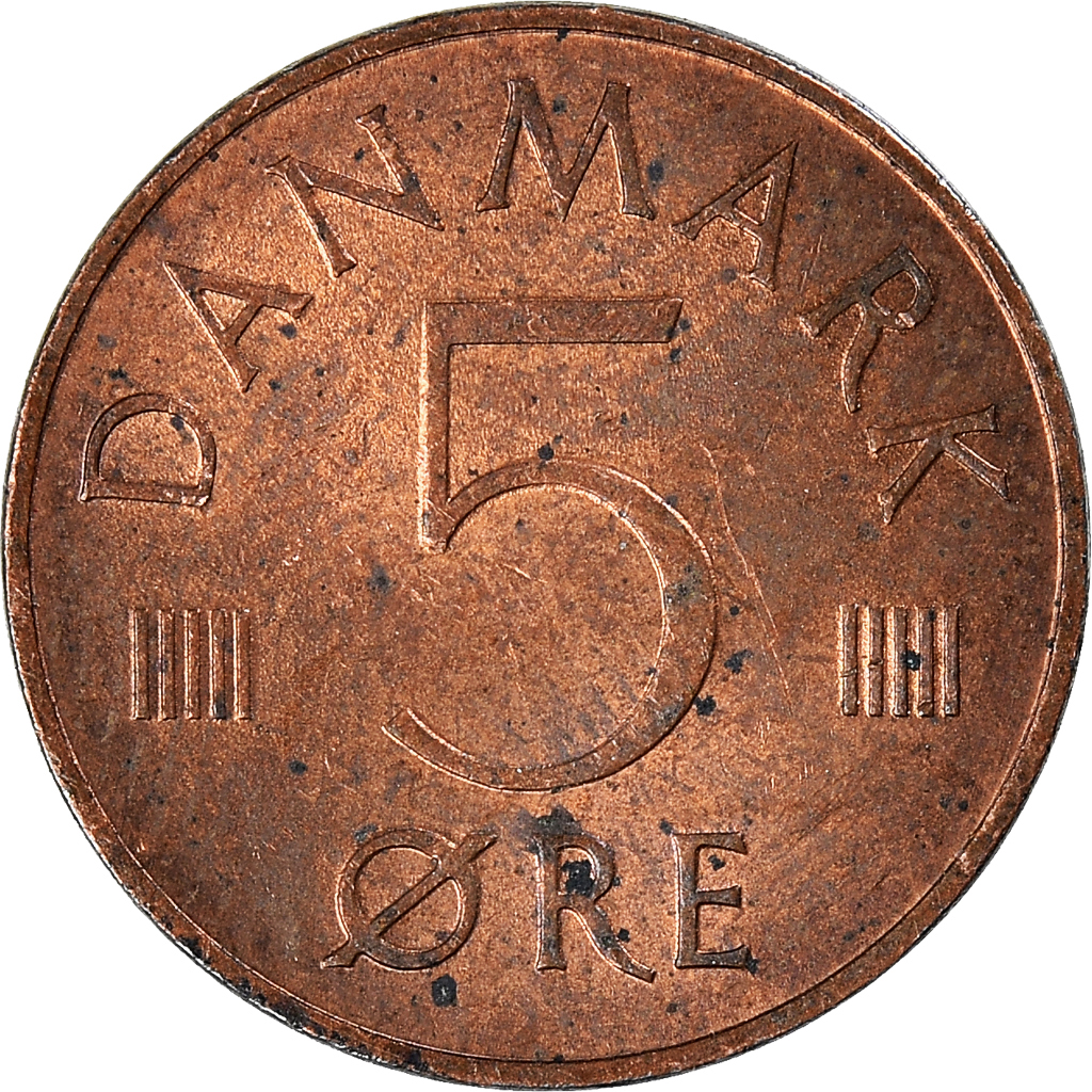Moneda, Dinamarca, 5 Öre, 1978