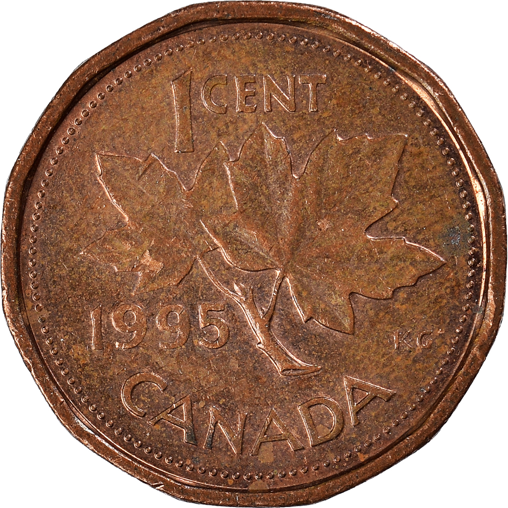 Moneda, Canadá, Cent, 1995