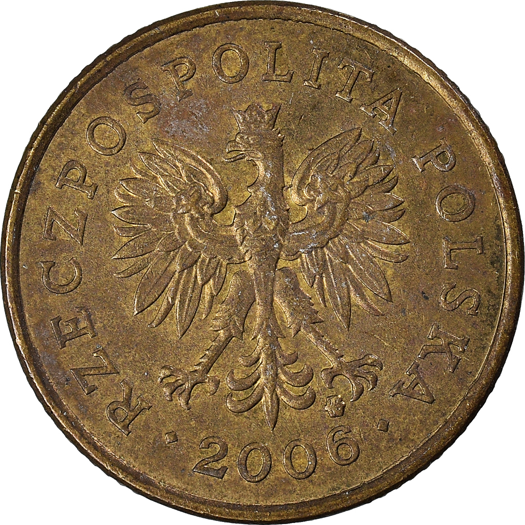 Moneda, Polonia, 5 Groszy, 2006