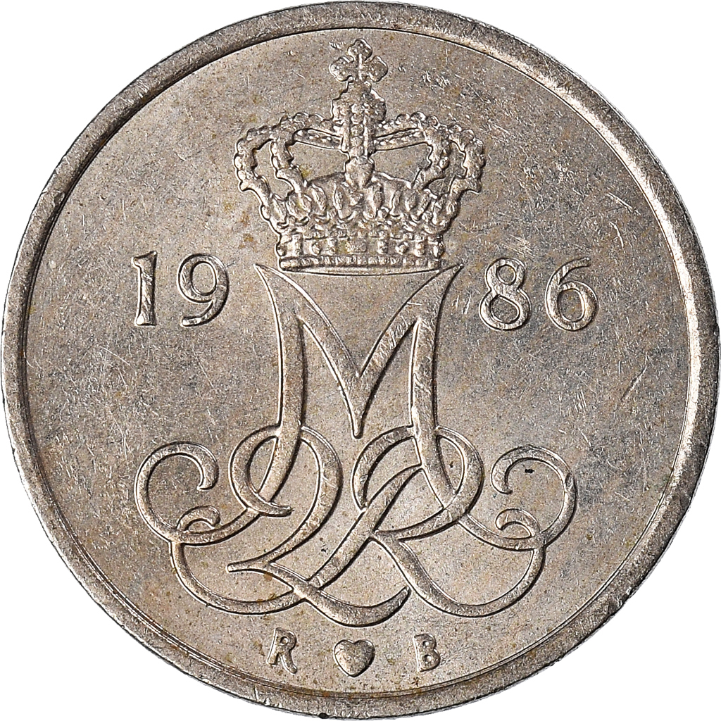 Moneda, Dinamarca, 10 Öre, 1986