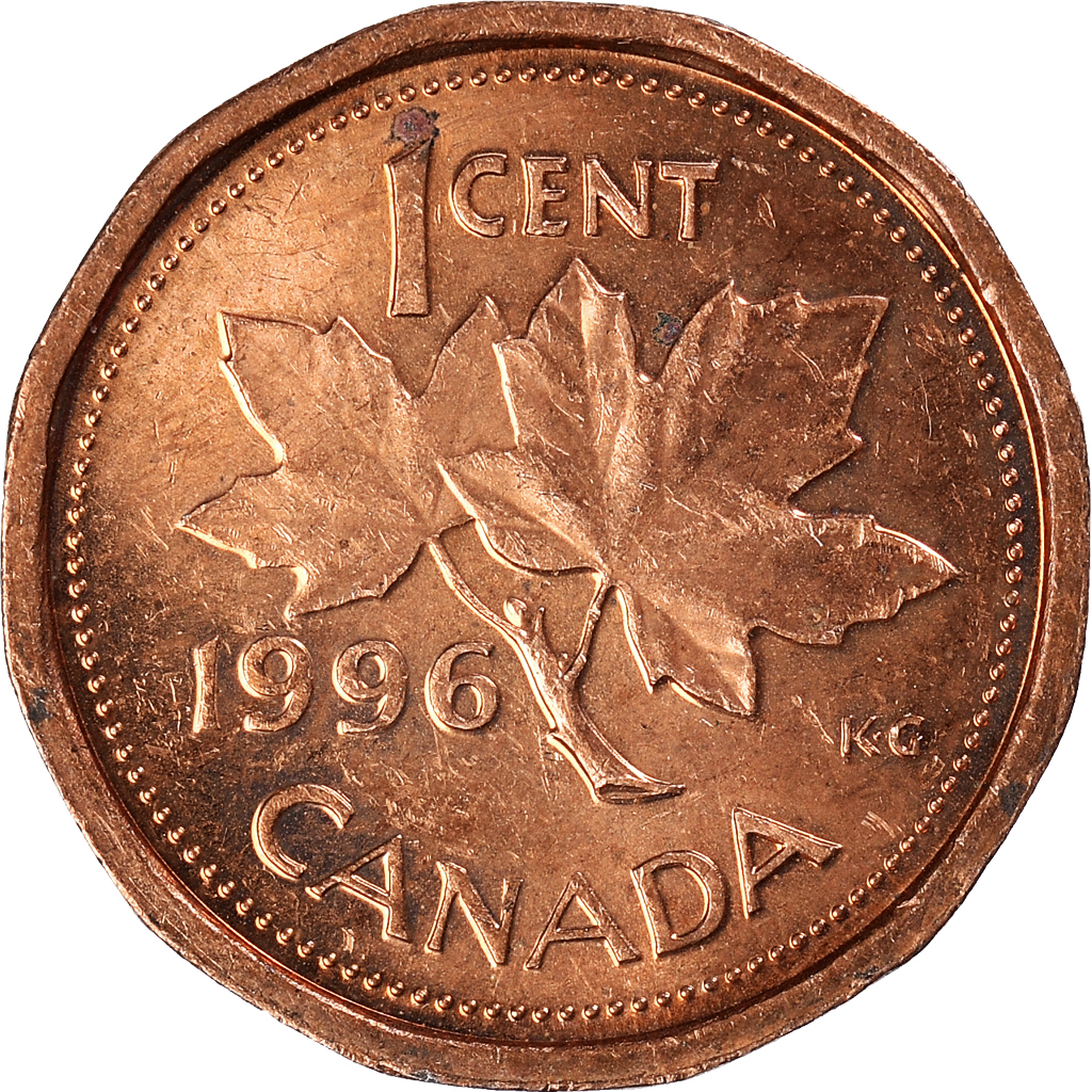 Moneda, Canadá, Cent, 1996