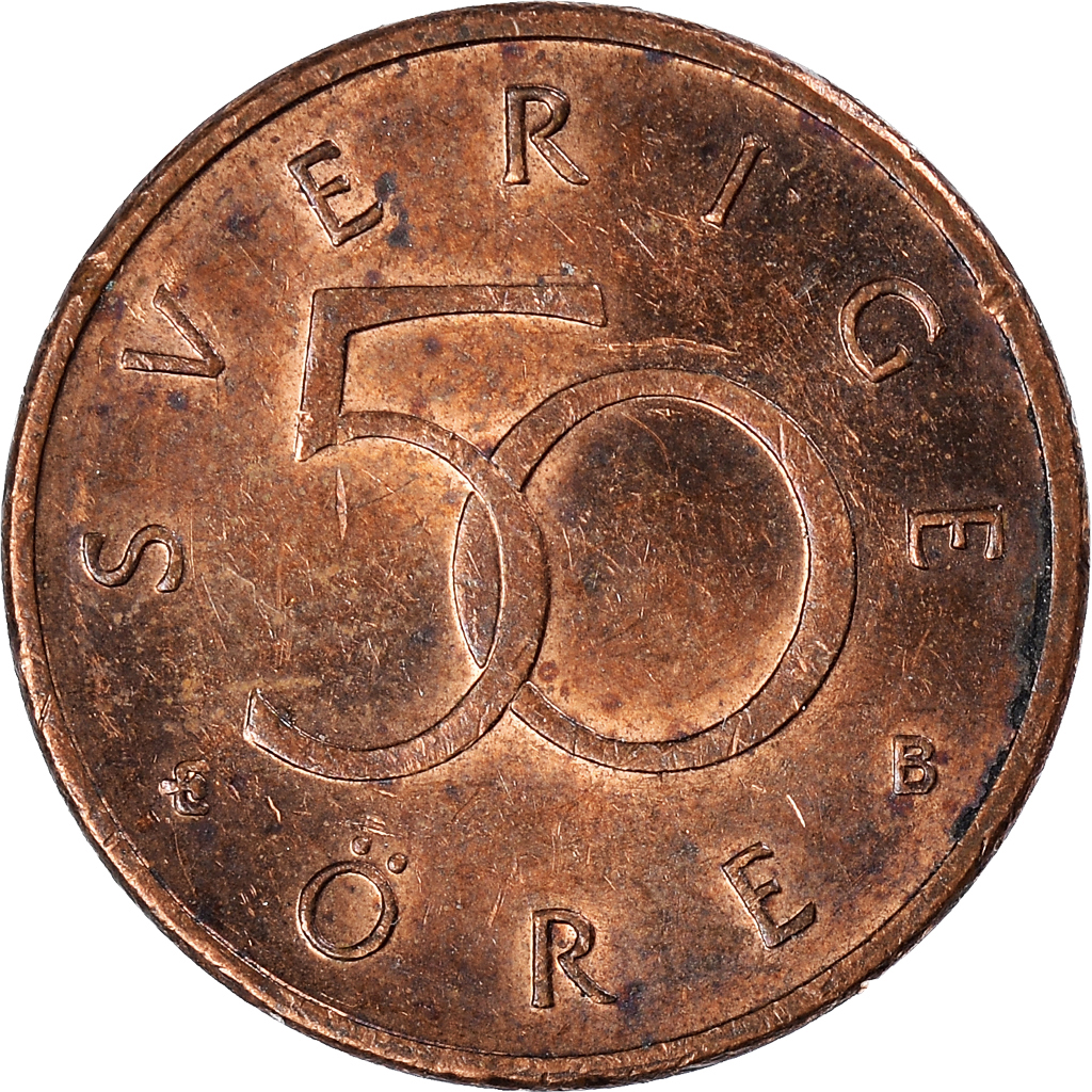 Moneda, Suecia, 50 Öre, 2002