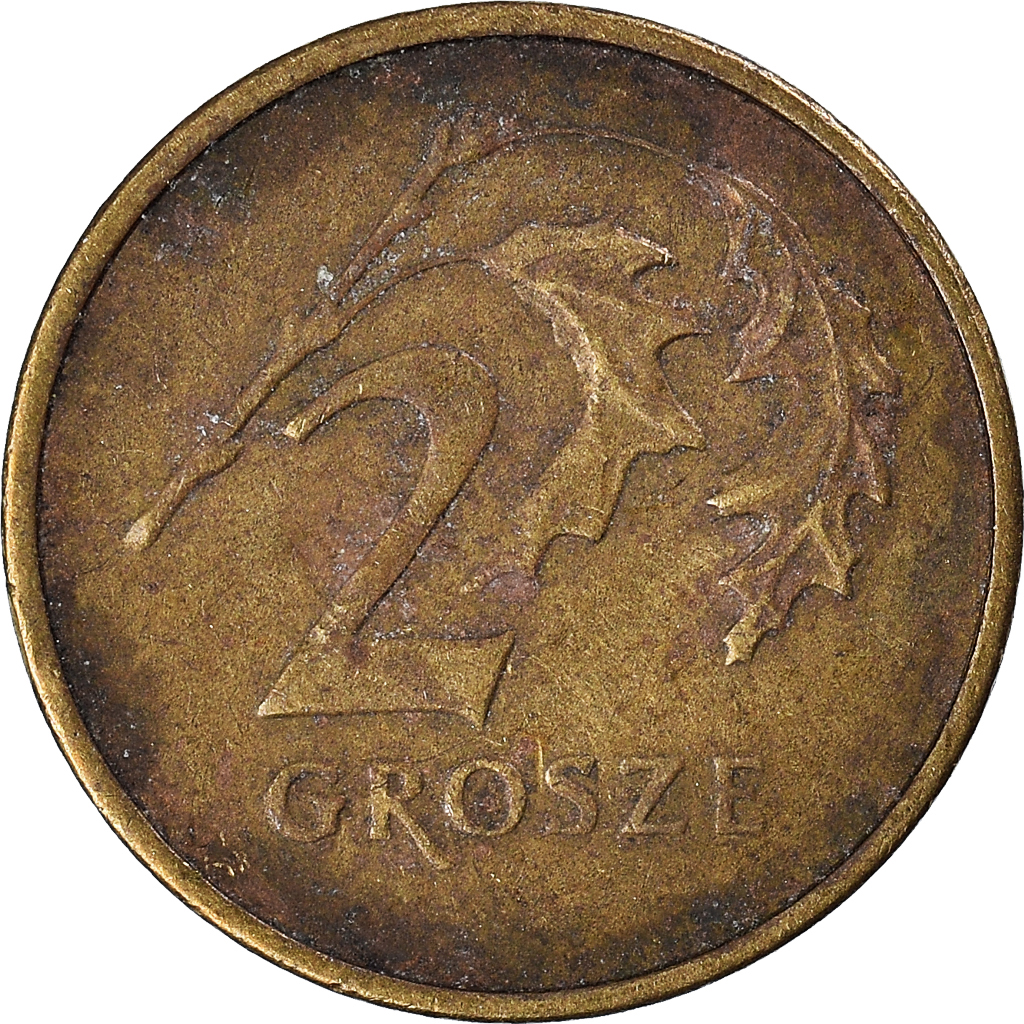 Moneda, Polonia, 2 Grosze, 2000