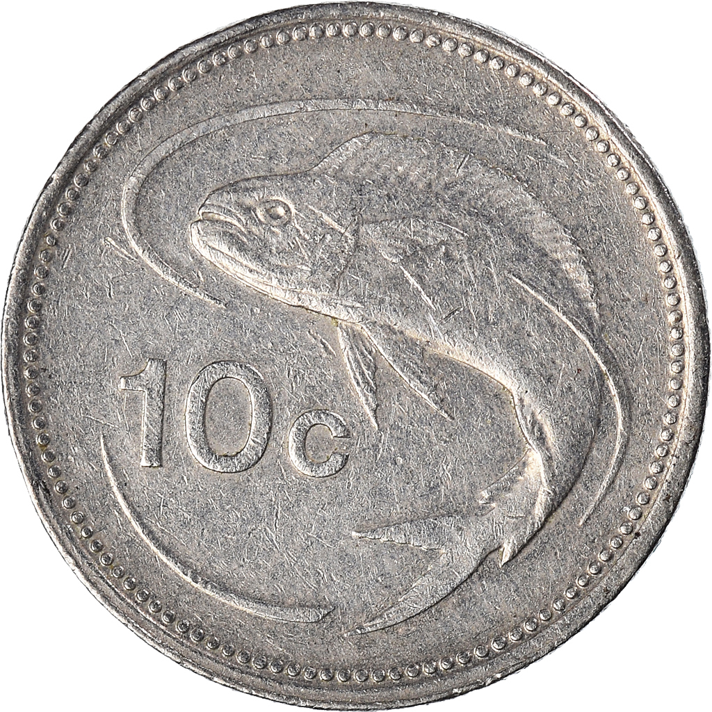 Moneda, Malta, 10 Cents, 1995