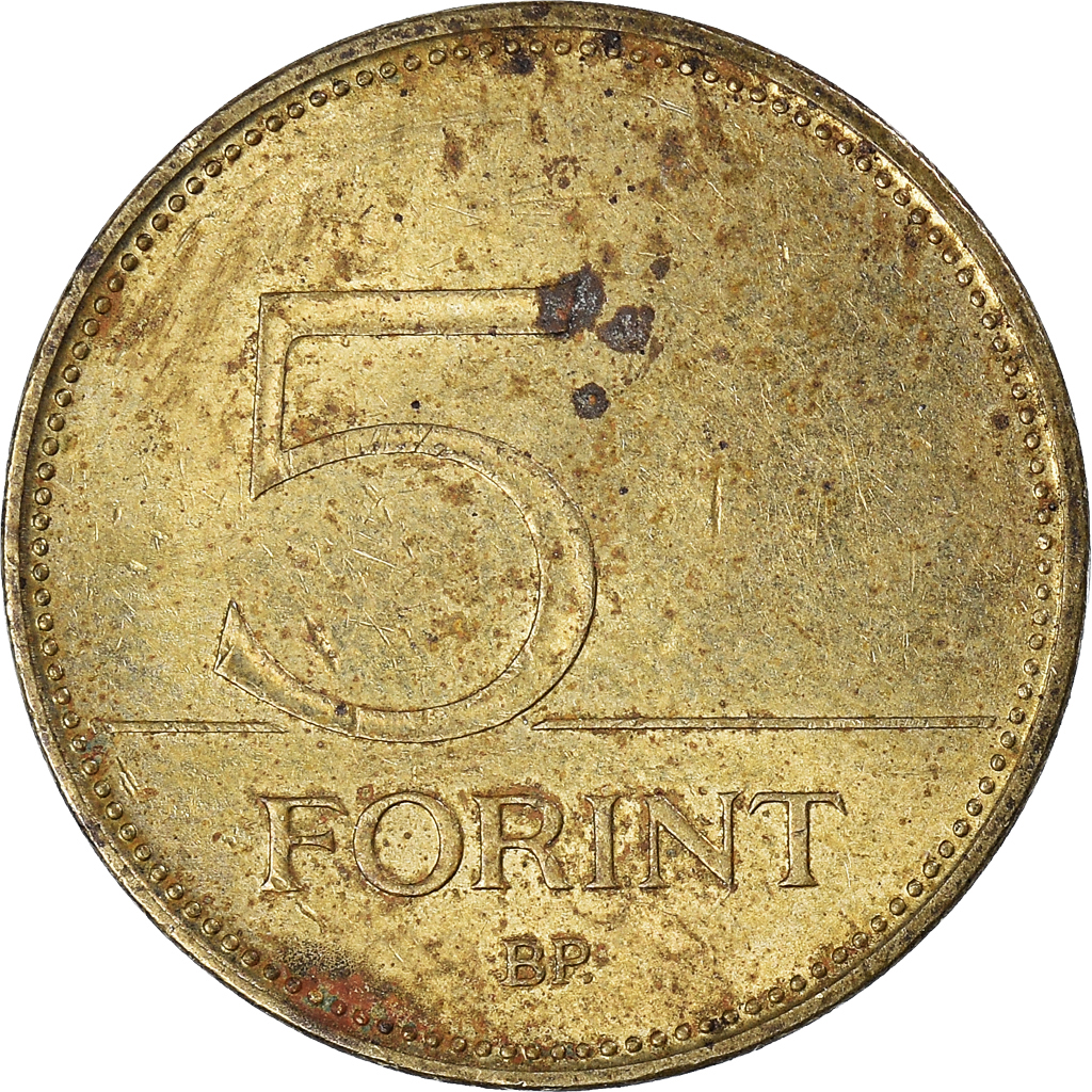 Moneda, Hungría, 5 Forint, 1993