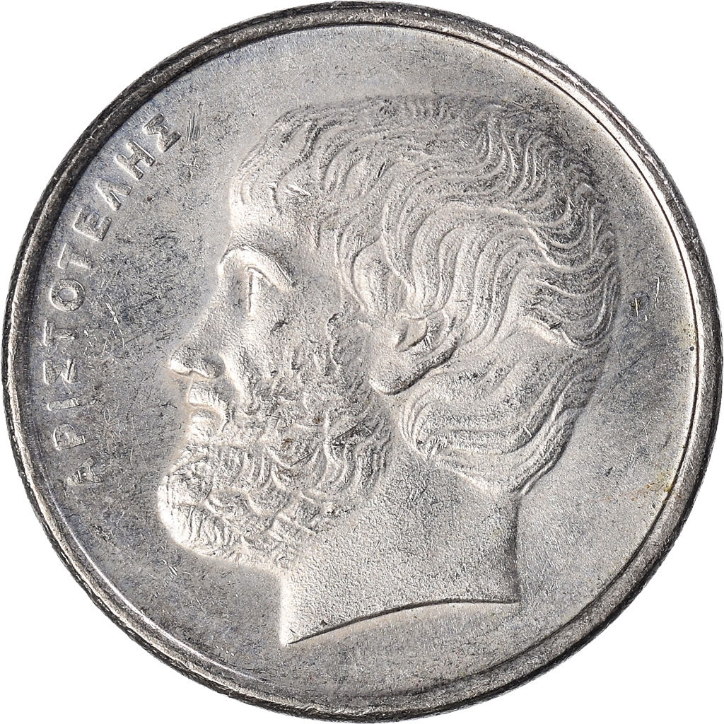 Moneda, Grecia, 5 Drachmes, 1990