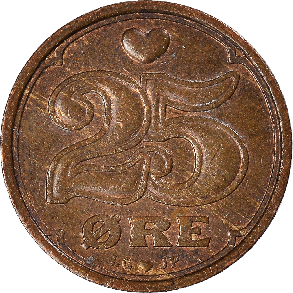 Moneda, Dinamarca, 25 Öre, 1994