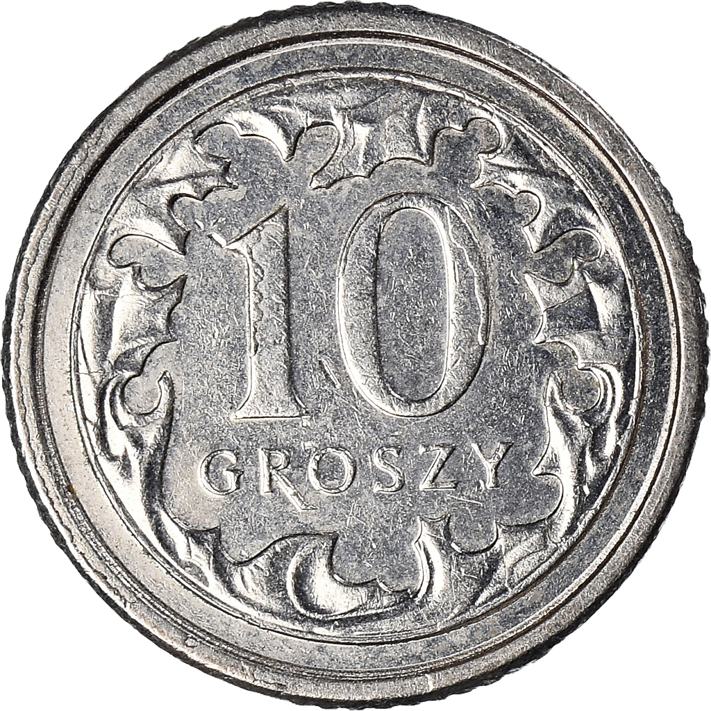 Moneda, Polonia, 10 Groszy, 2013