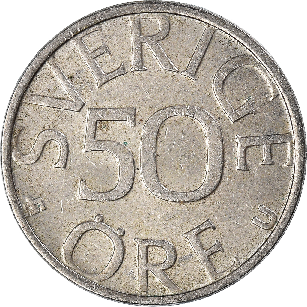 Moneda, Suecia, 50 Öre, 1981