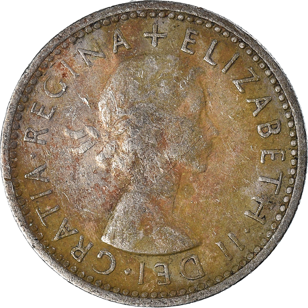 Moneda, Gran Bretaña, 6 Pence, 1957