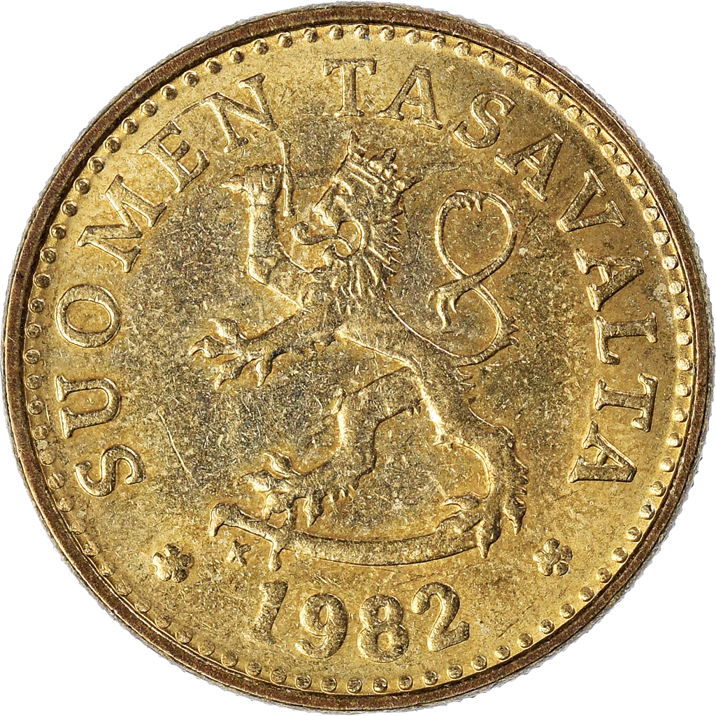 Moneda, Finlandia, 10 Pennia, 1982