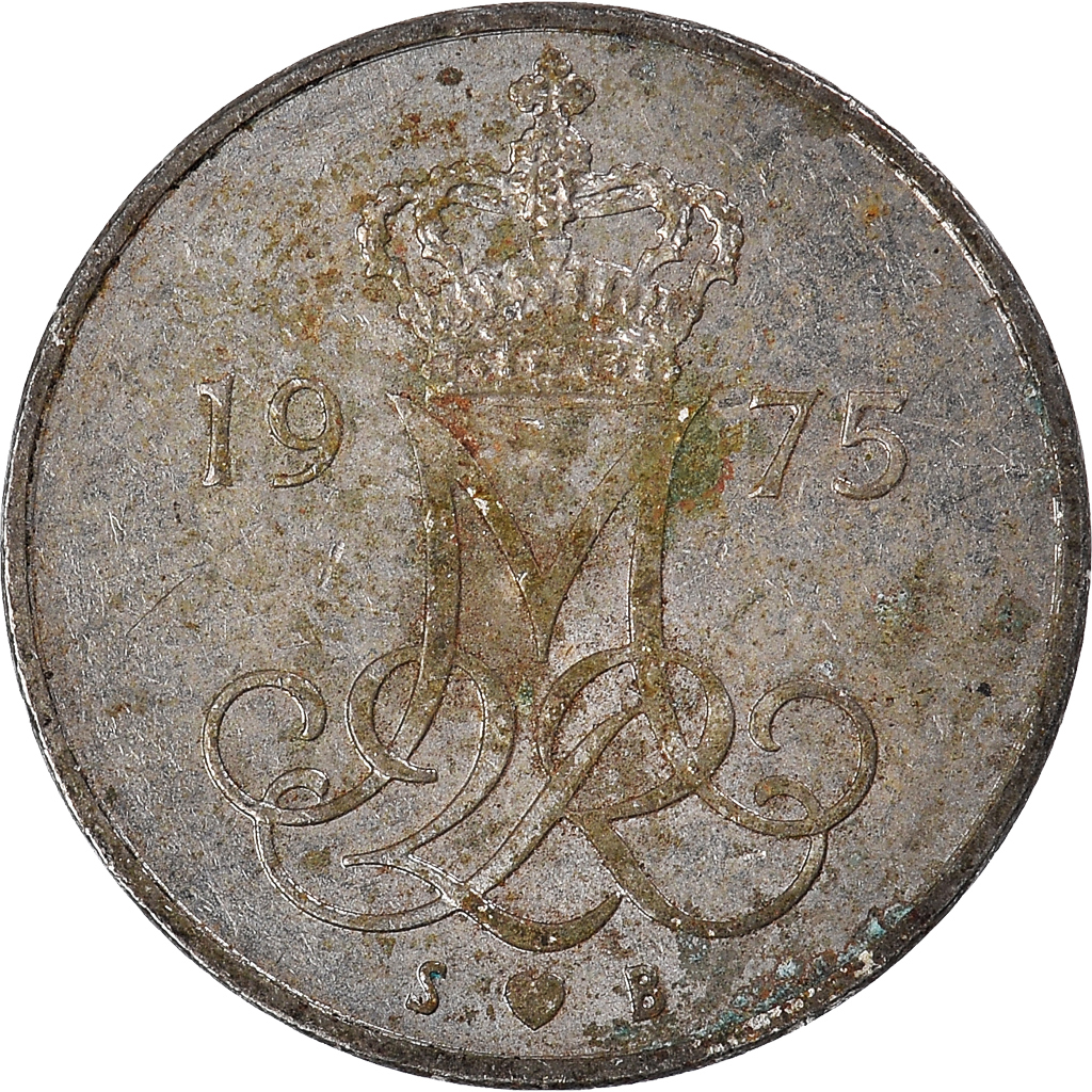 Moneda, Dinamarca, 10 Öre, 1975