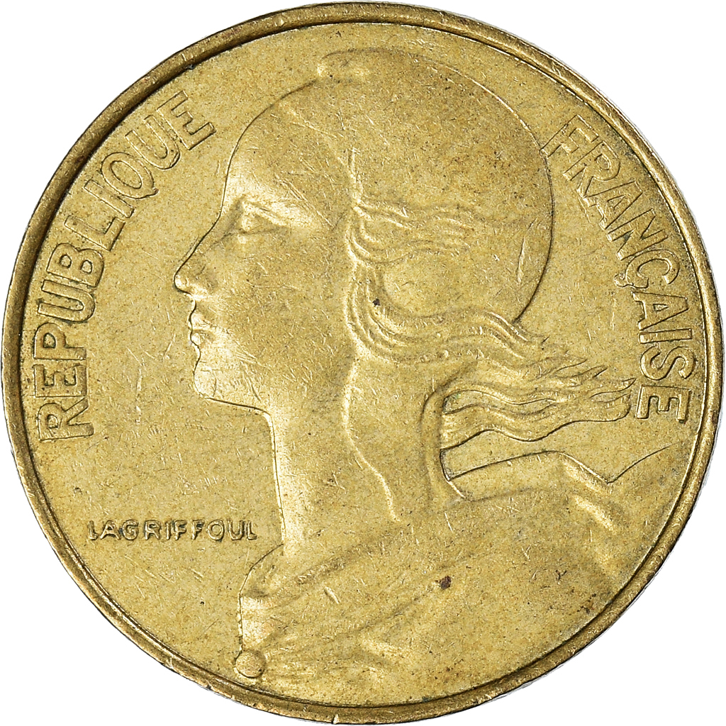 Moneda, Francia, 10 Centimes, 1986