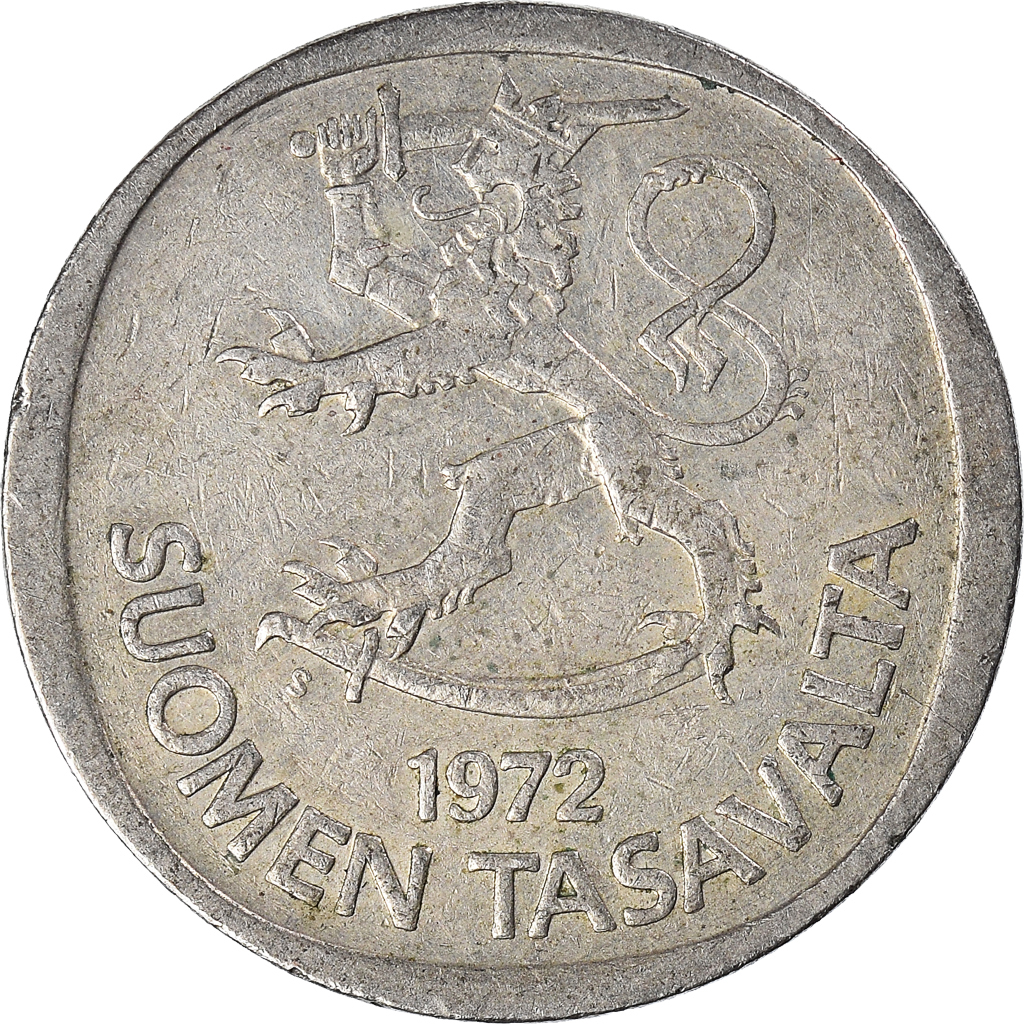 Moneda, Finlandia, Markka, 1972