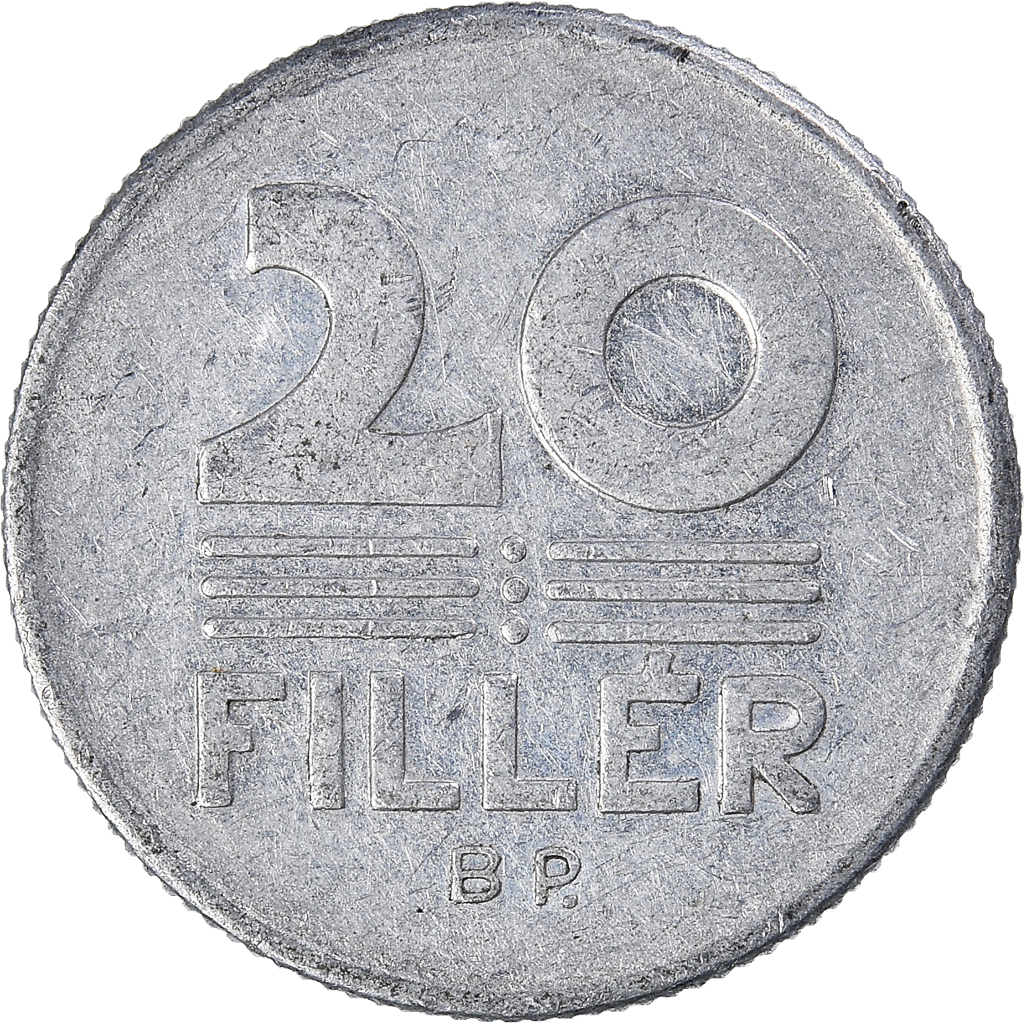 Moneda, Hungría, 20 Fillér, 1971