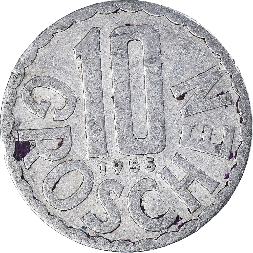 Moneda, Austria, 10 Groschen, 1955