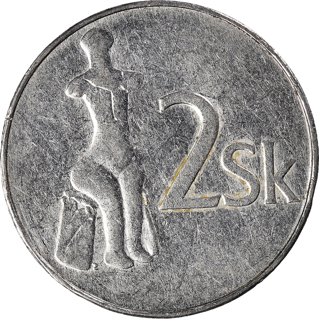 Moneda, Eslovaquia, 2 Koruna, 1995