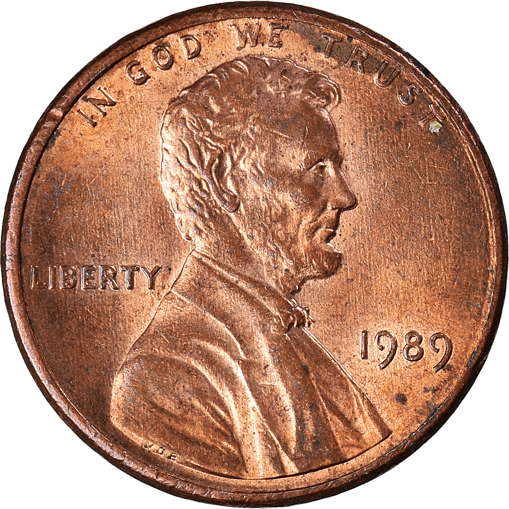 Moneda, Estados Unidos, Cent, 1989