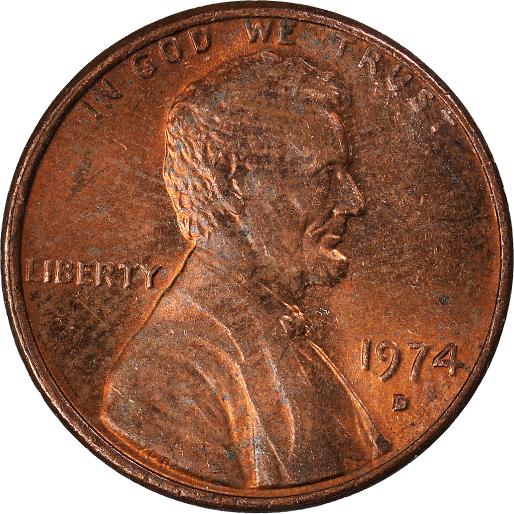 Moneda, Estados Unidos, Cent, 1974
