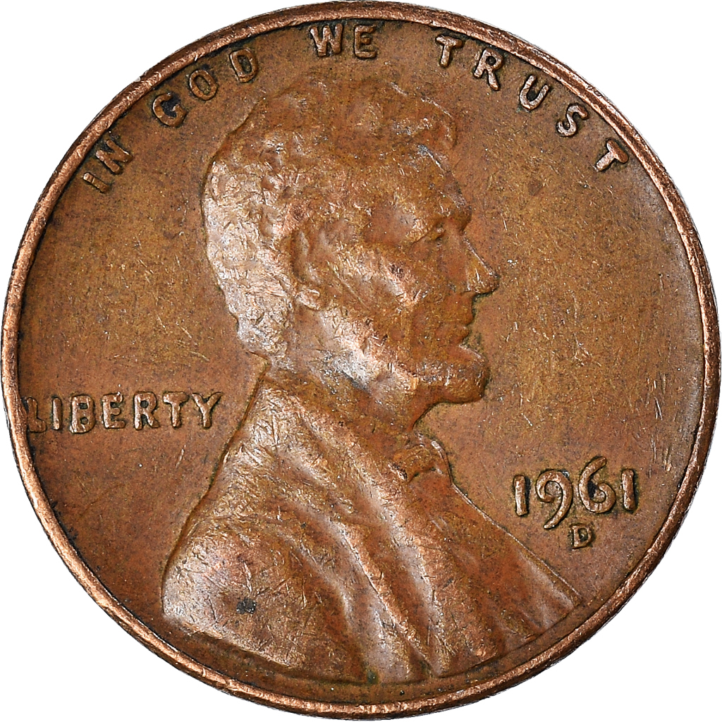 Moneda, Estados Unidos, Cent, 1961