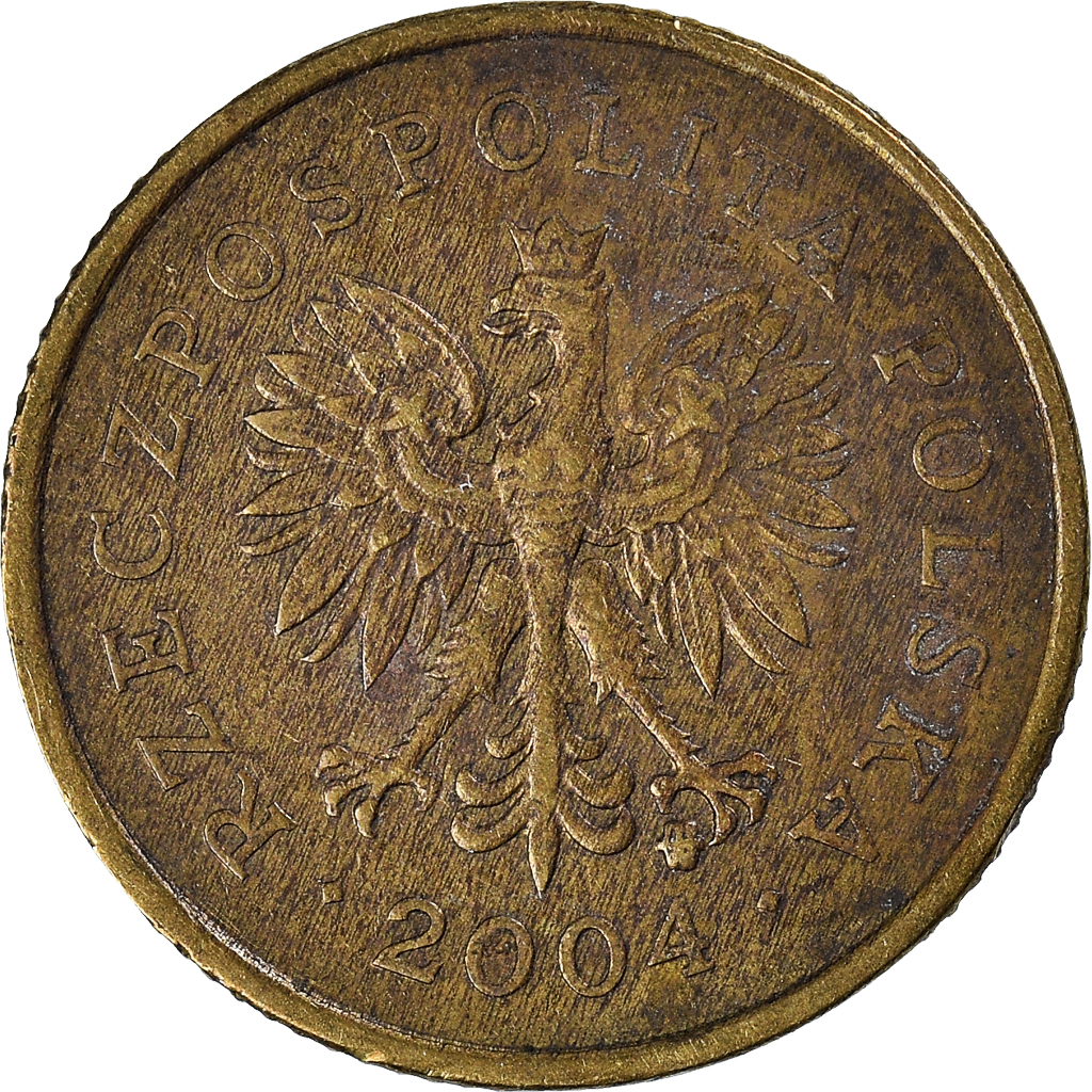 Moneda, Polonia, 5 Groszy, 2004