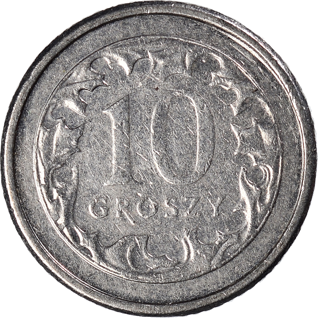 Moneda, Polonia, 10 Groszy, 2009