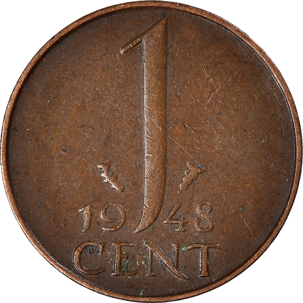 Moneda, Países Bajos, Cent, 1948