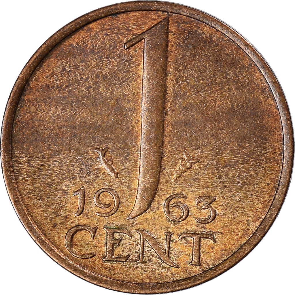 Moneda, Países Bajos, Cent, 1963