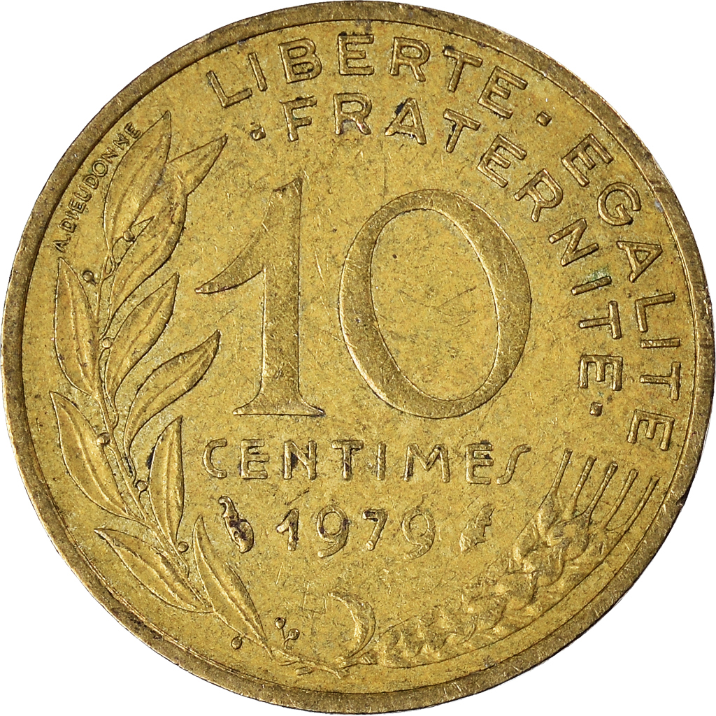 Moneda, Francia, 10 Centimes, 1979