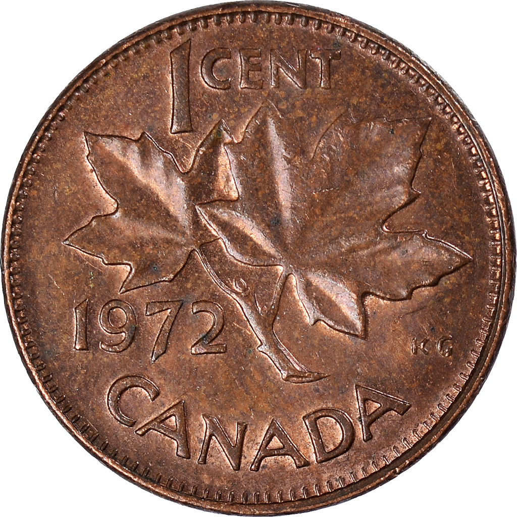 Moneda, Canadá, Cent, 1972