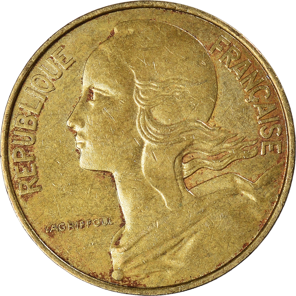 Moneda, Francia, 10 Centimes, 1987