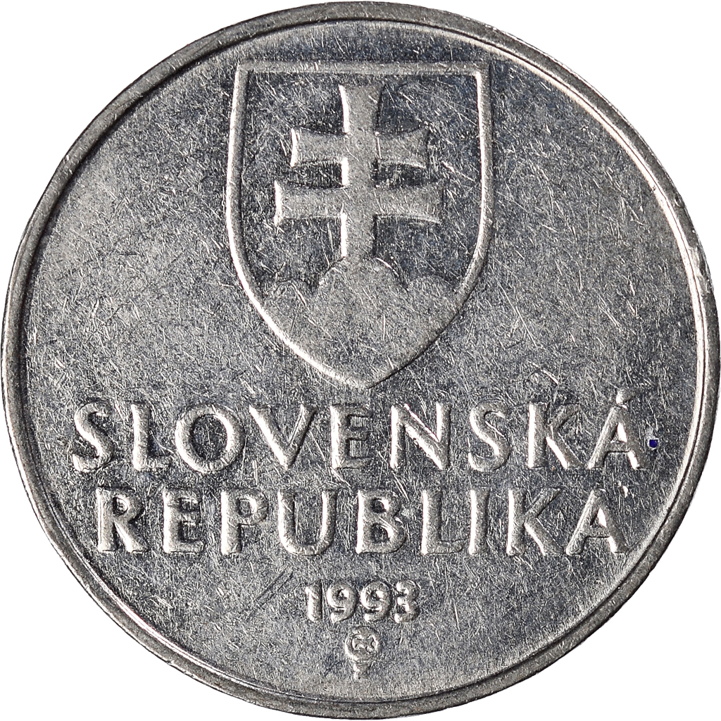 Moneda, Eslovaquia, 2 Koruna, 1993