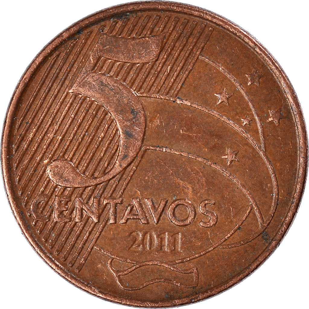 Moneda, Brasil, 5 Centavos, 2011