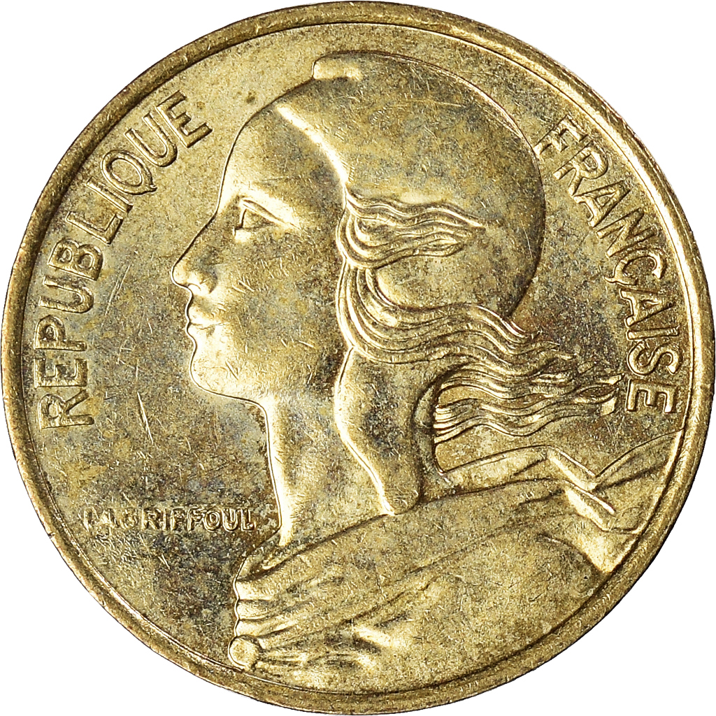Moneda, Francia, 5 Centimes, 1990
