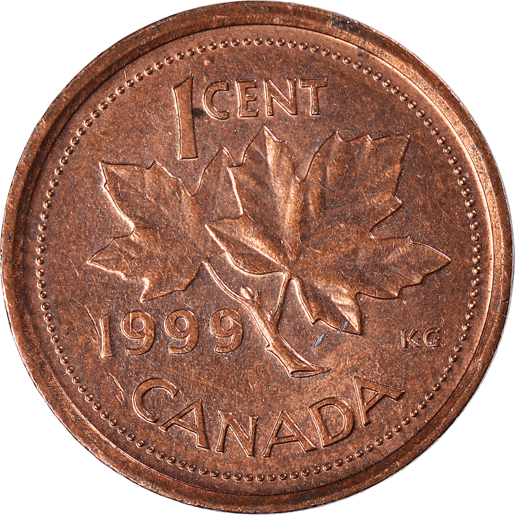 Moneda, Canadá, Cent, 1999