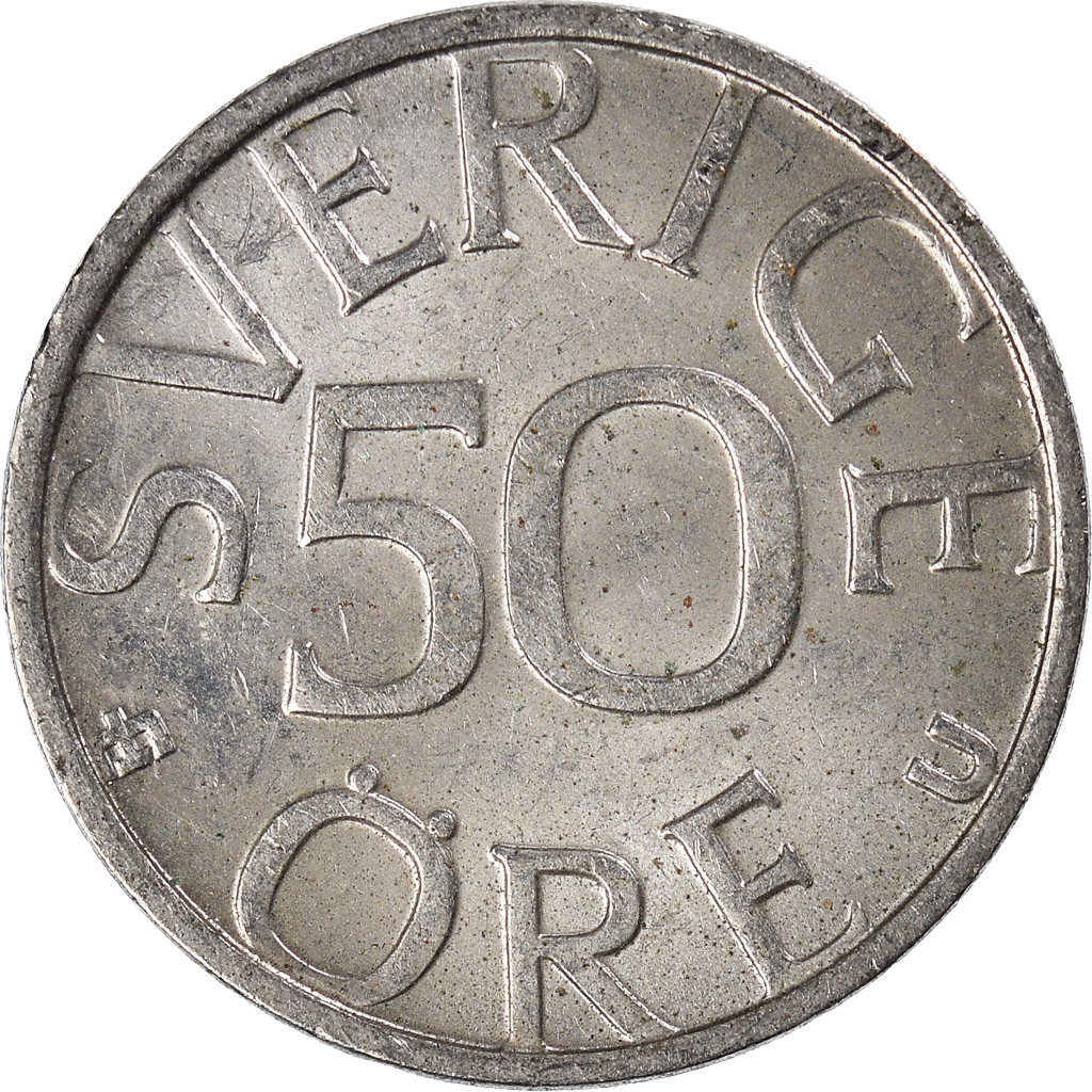 Moneda, Suecia, 50 Öre, 1983