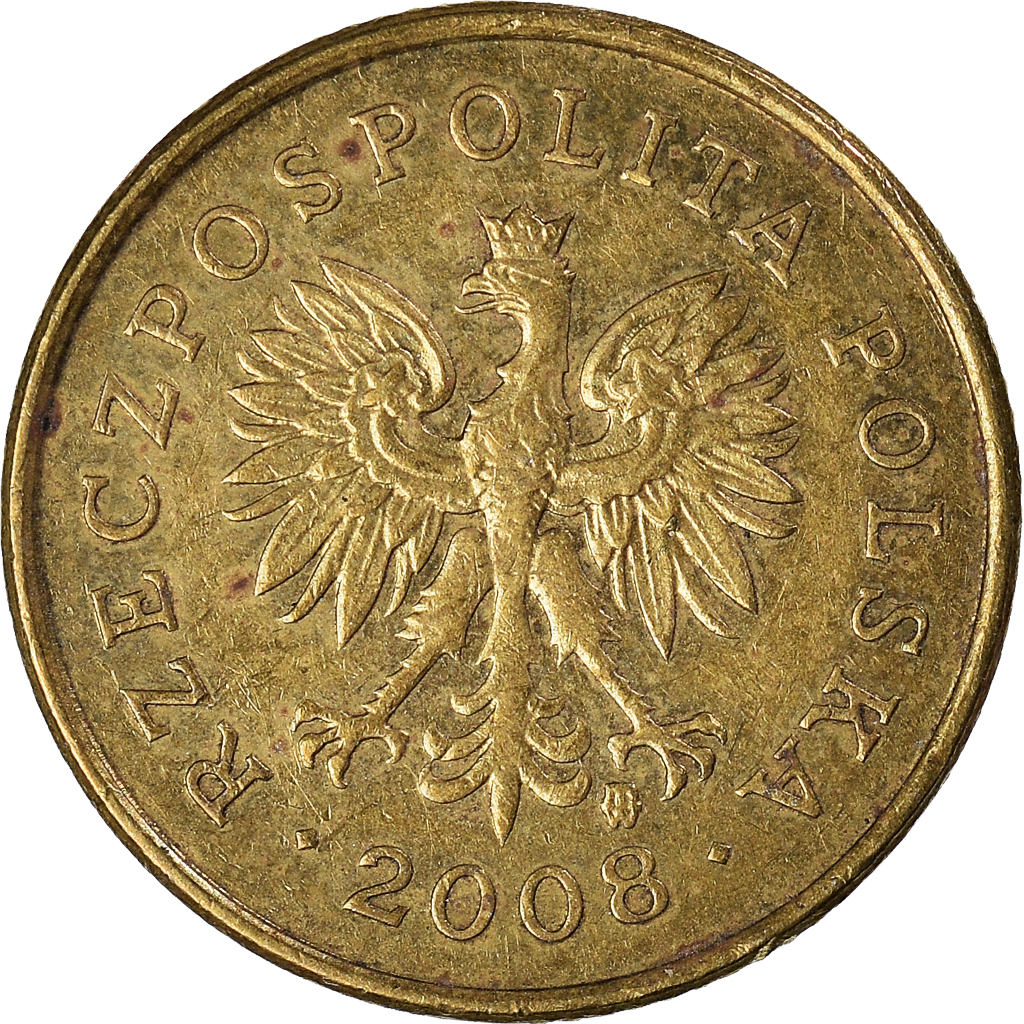 Moneda, Polonia, 5 Groszy, 2008