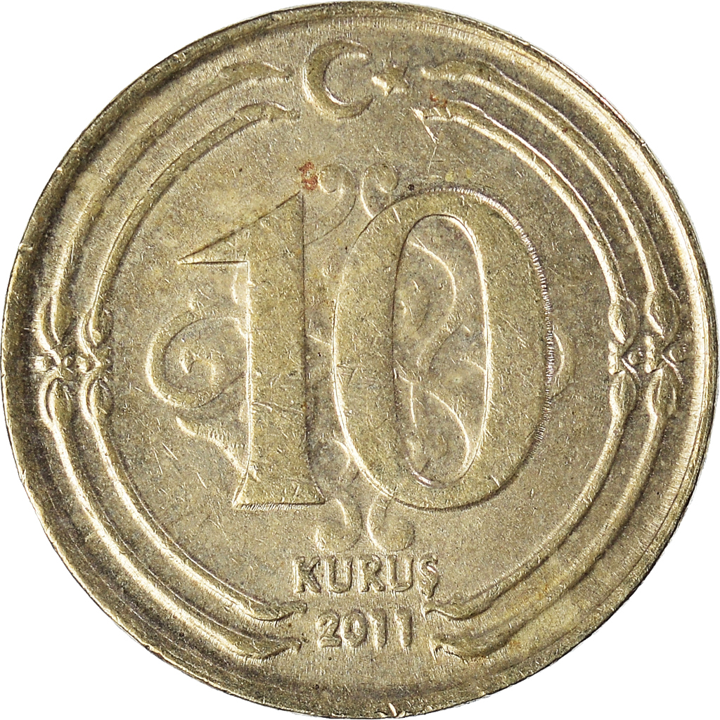 Moneda, Turquía, 10 Kurus, 2011
