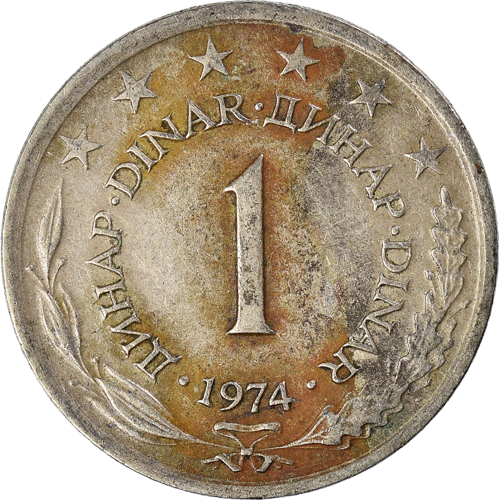 Moneda, Yugoslavia, Dinar, 1974