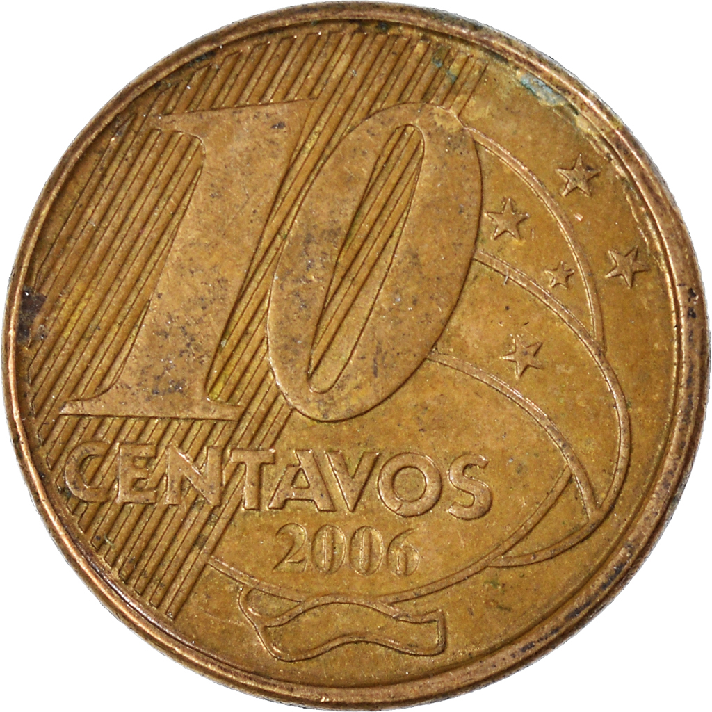 Moneda, Brasil, 10 Centavos, 2006