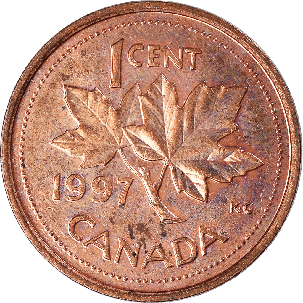 Moneda, Canadá, Cent, 1997